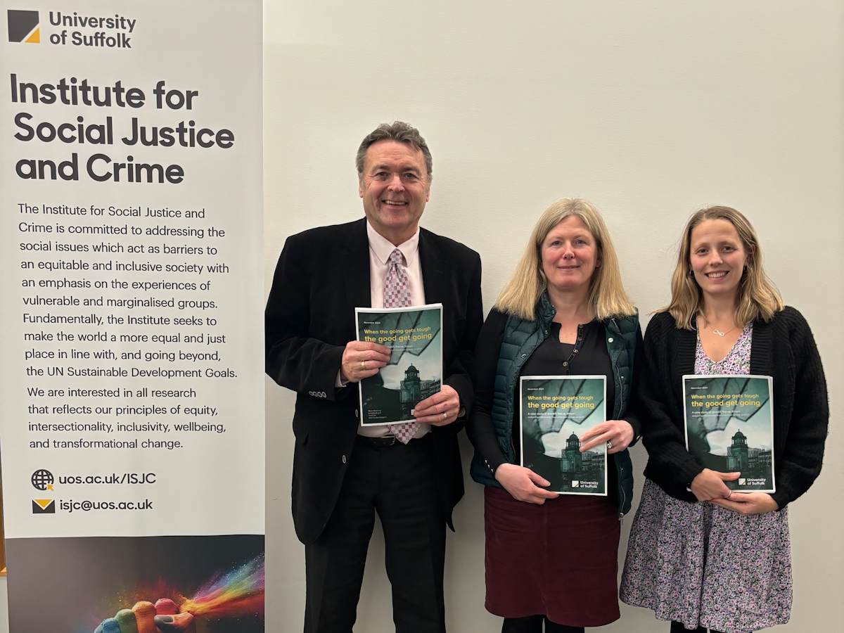 Dr Mark Manning, Dr Isabella Boyce, and Dr Jennifer Coe from the Institute of Social Justice and Crime